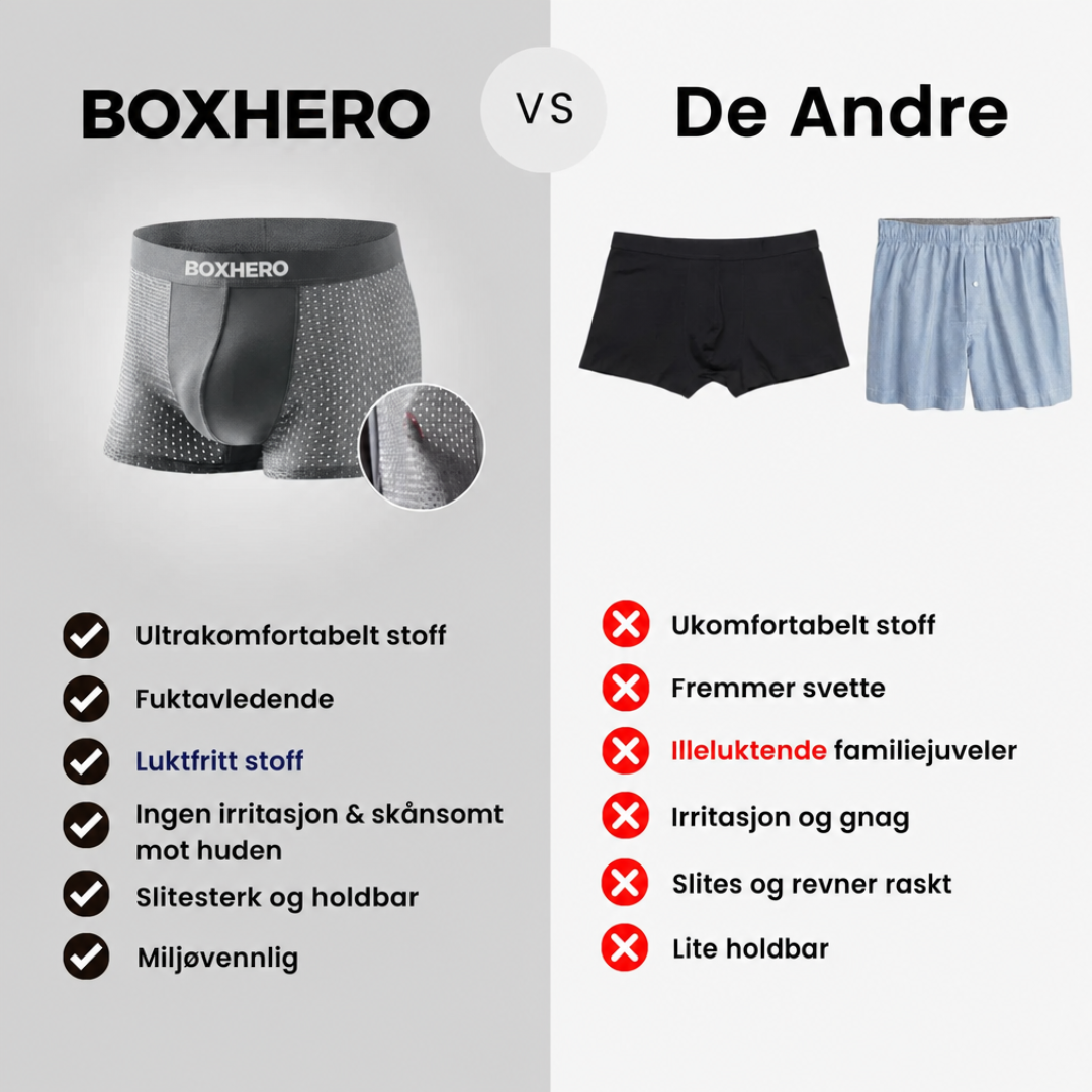 BOXHERO 2.0 – Bambusboxer med pustende komfort hele dagen